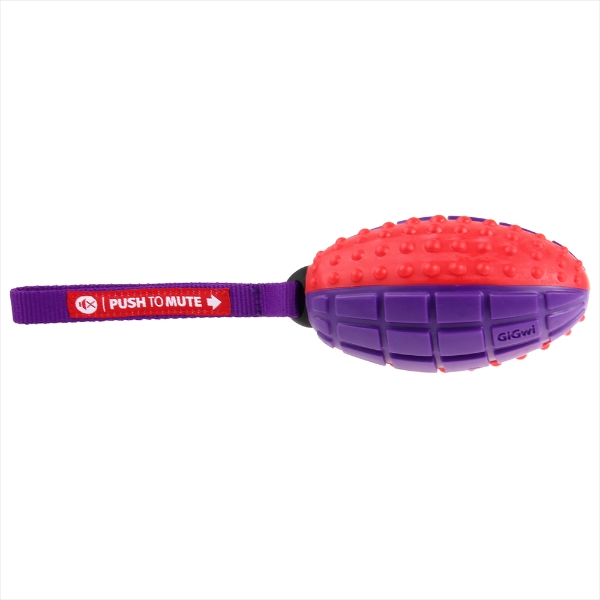 Push To Mute' Ball - Red/Purple - Pet Brands Ltd
